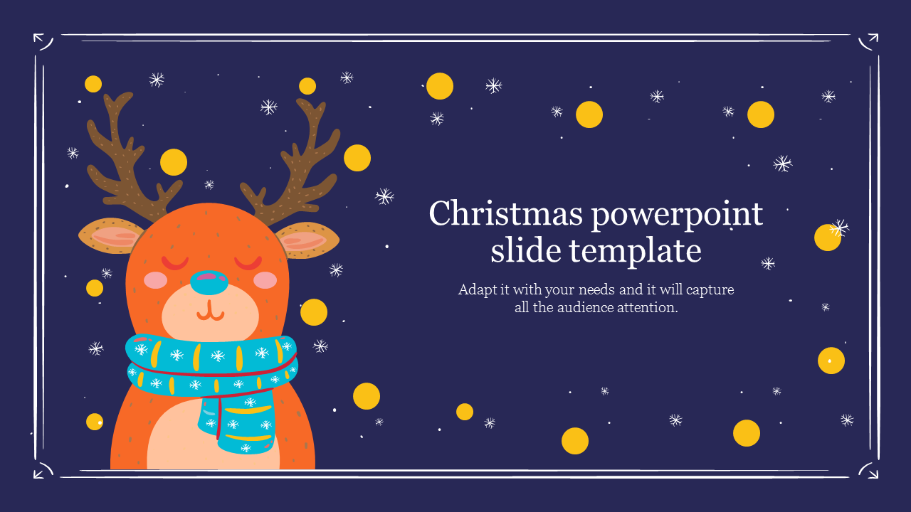 Stunning Christmas PowerPoint Slide Template Design